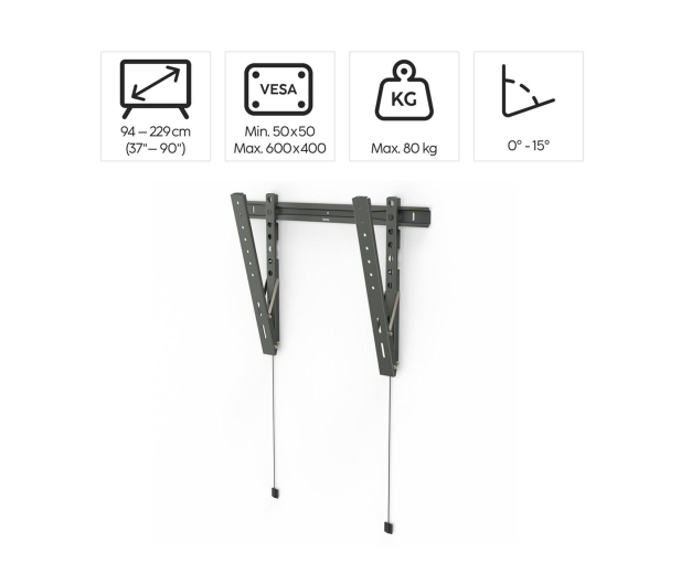 Hama Uchwyt LCD/LED VESA 600x400 motion 90" ultraslim - 1516973 - zdjęcie 3